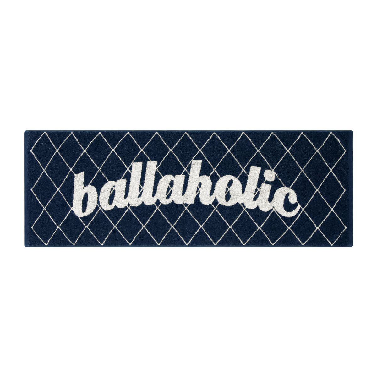 Net Pattern Logo Sports Towel (navy/white)