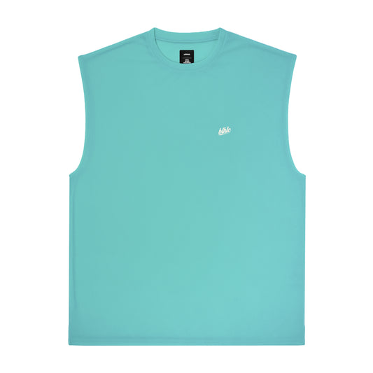 blhlc No Sleeve Tops (aqua blue/off white)