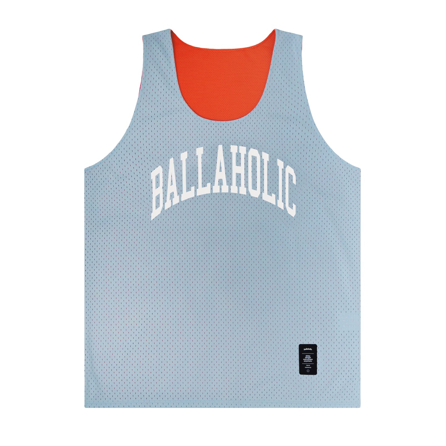 College Logo - STREETMOVE Mesh Reversible Tops (light blue/orange)