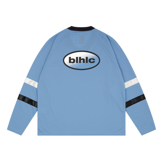 blhlc Oval Logo V-Neck Long Sleeve Shirt (sax)