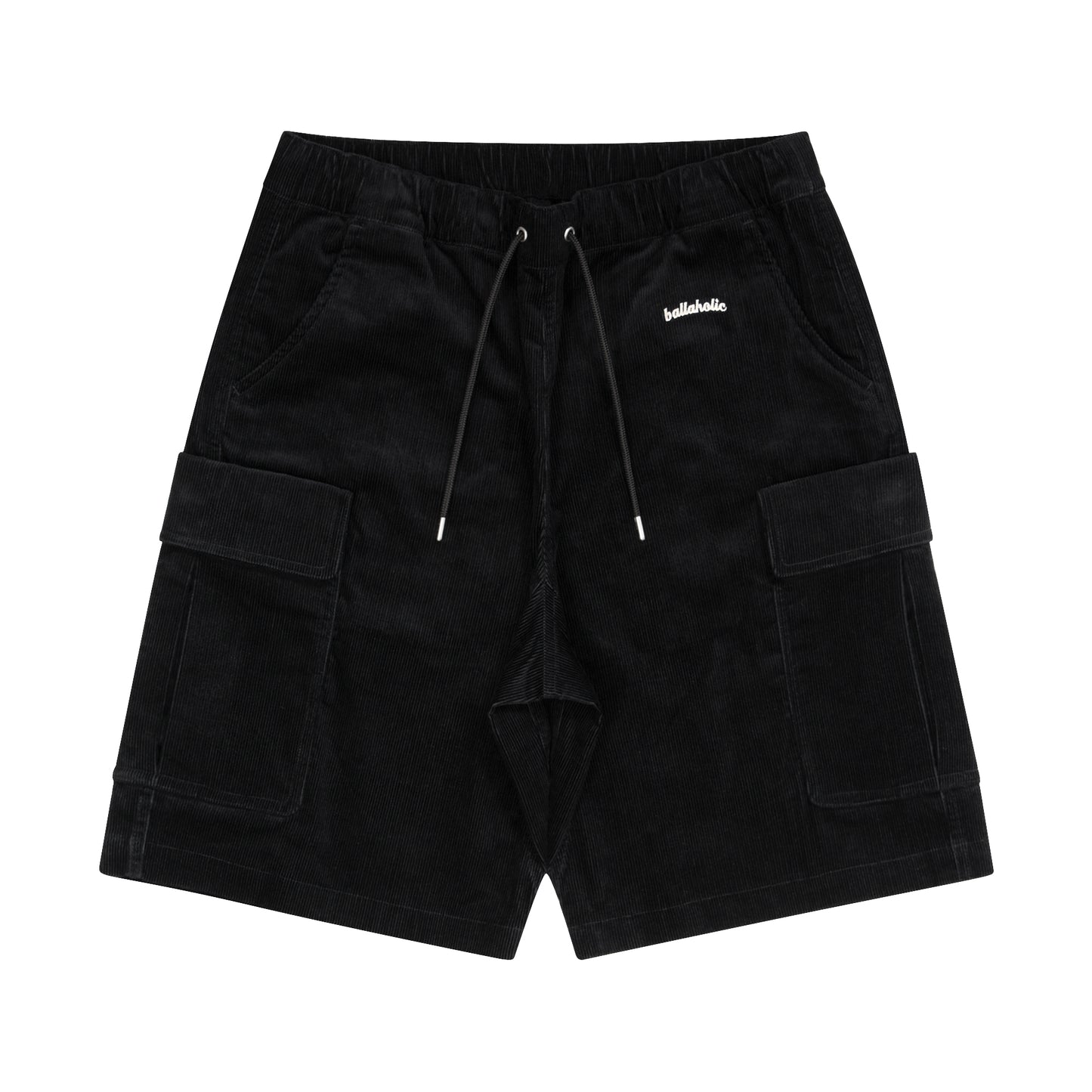 Logo Corduroy Cargo Shorts (black)