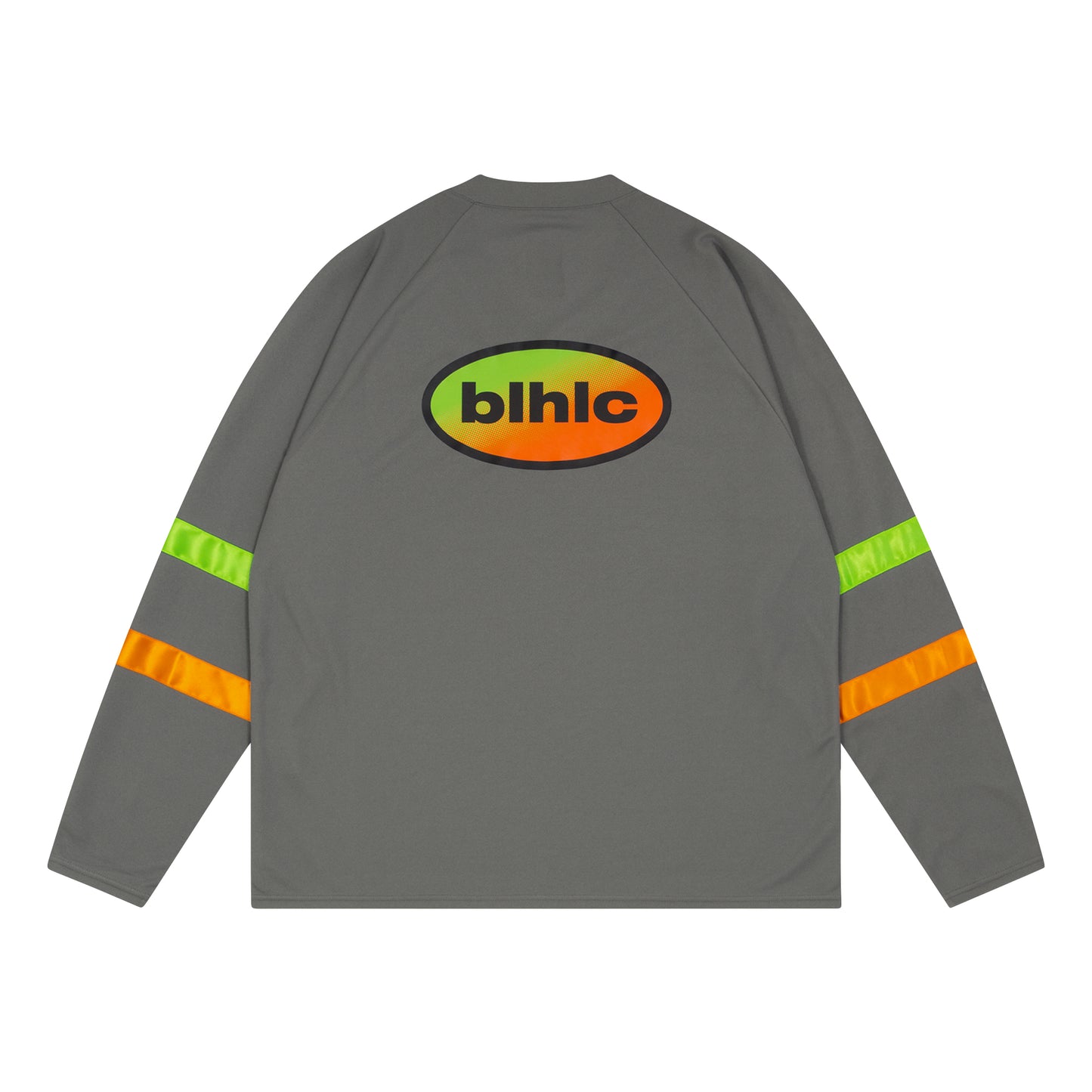 blhlc Oval Logo V-Neck Long Sleeve Shirt (charcoal gray)