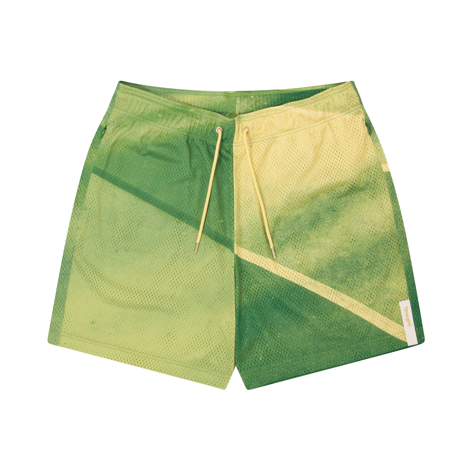 asics×ballaholic Mesh Zip Shorts Courtline Zip Mesh Shorts (green) – ballaholic