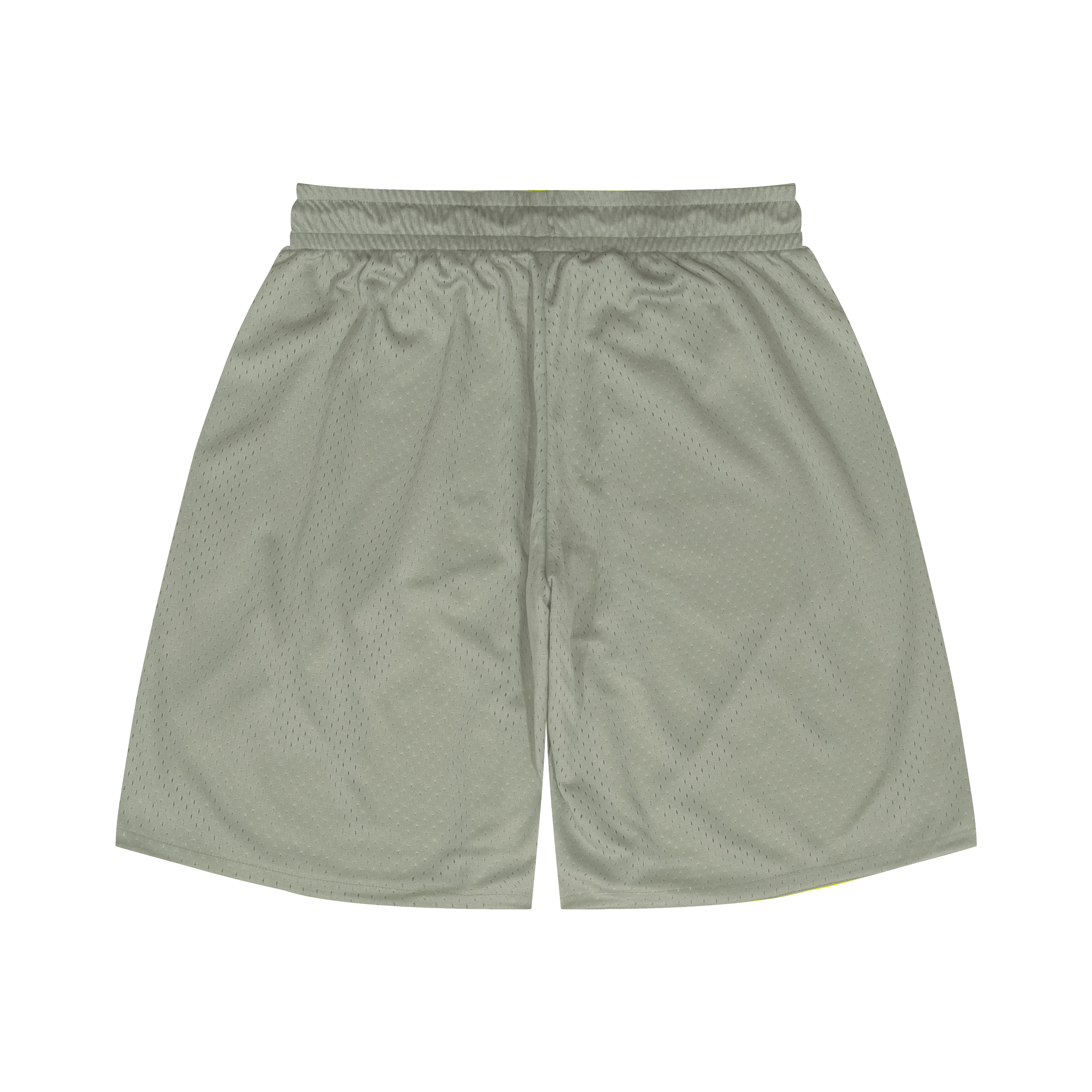 Ballaholic　Camo STREET Zip Shorts College Logo - STREETMOVE Mesh Zip Shorts (gray/lime) – ballaholic