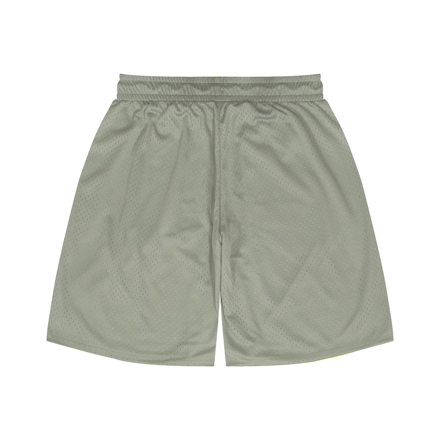 College Logo - STREETMOVE Mesh Zip Shorts (gray/lime)