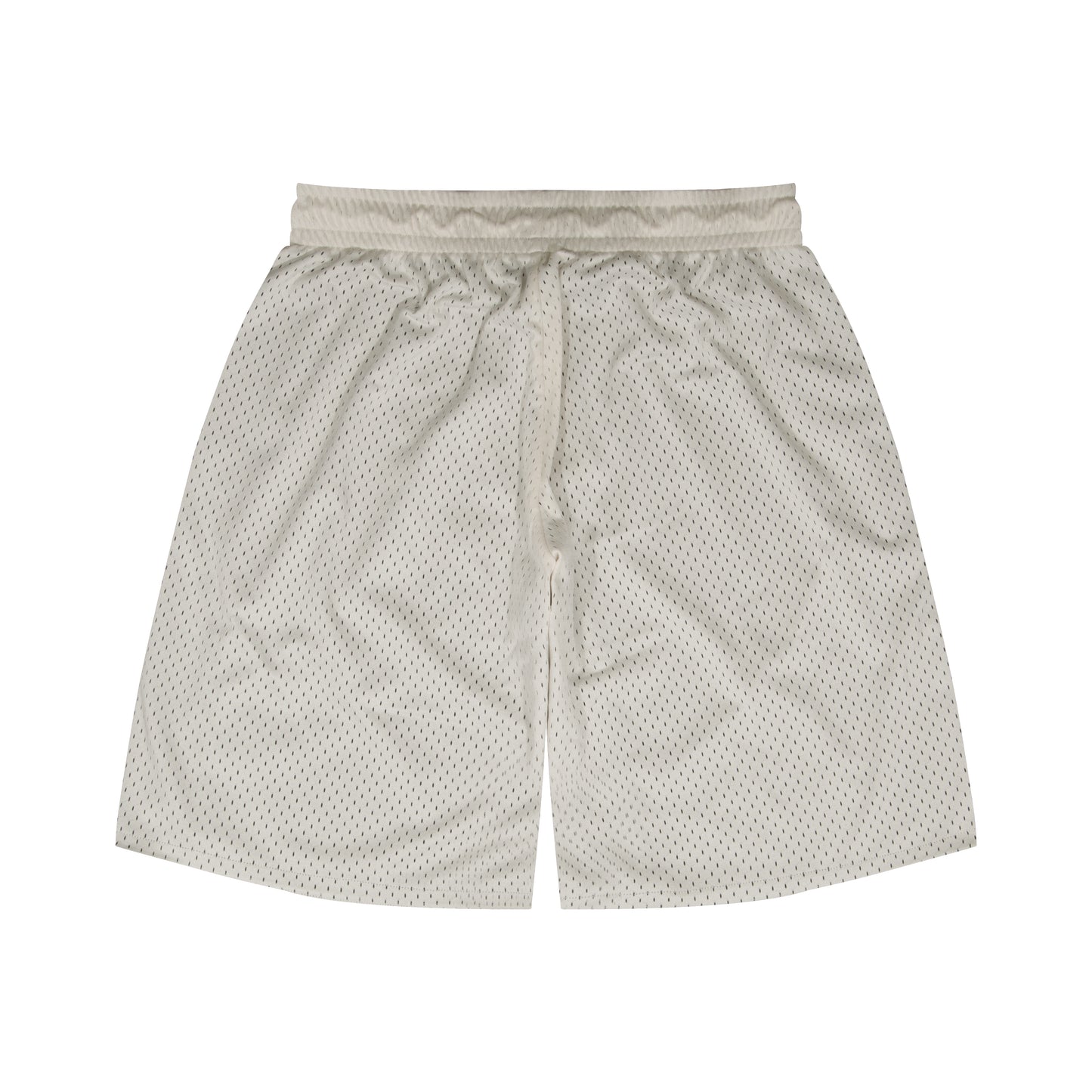 College Logo - STREETMOVE Mesh Zip Shorts (off white/dark green)