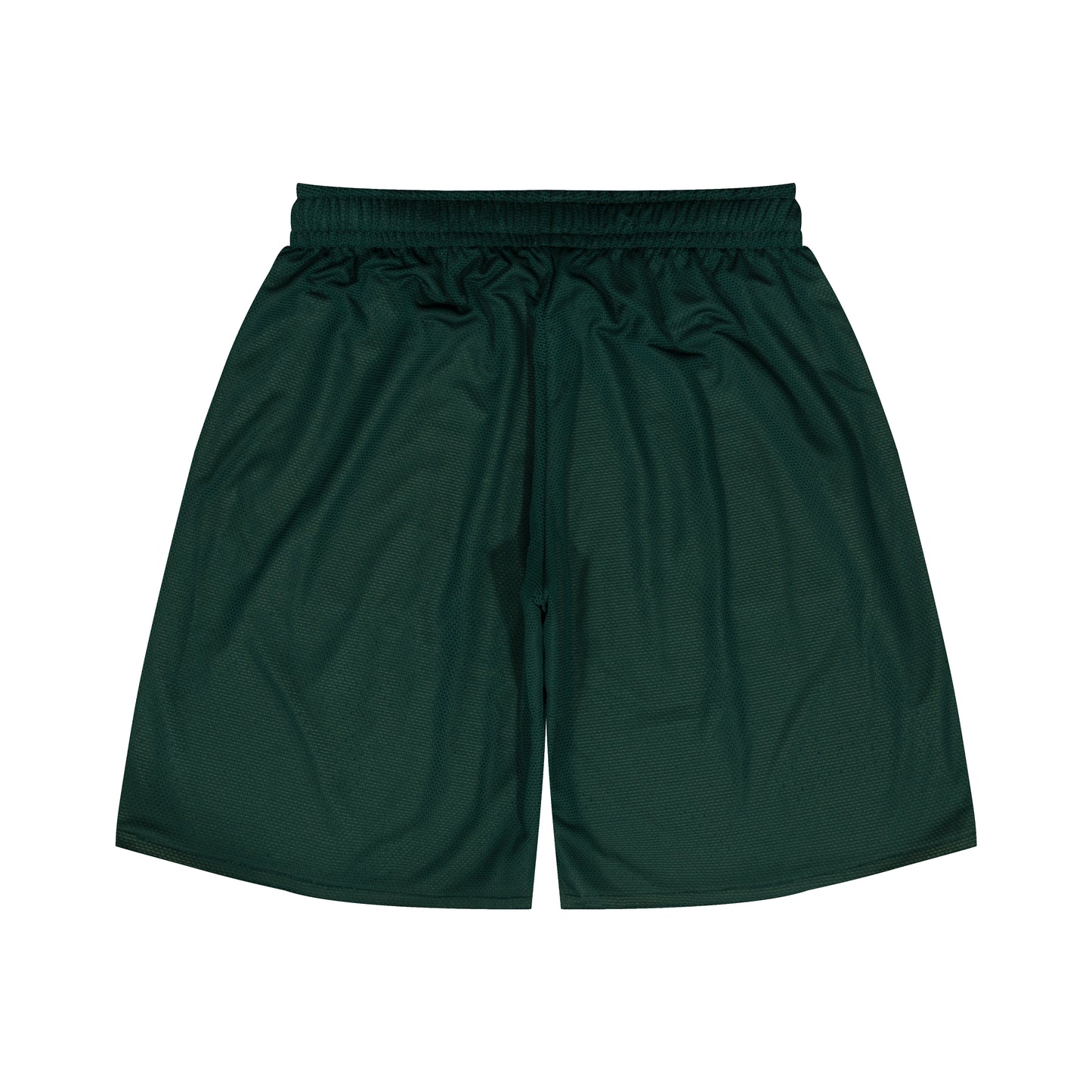College Logo - STREETMOVE Mesh Zip Shorts (off white/dark green)