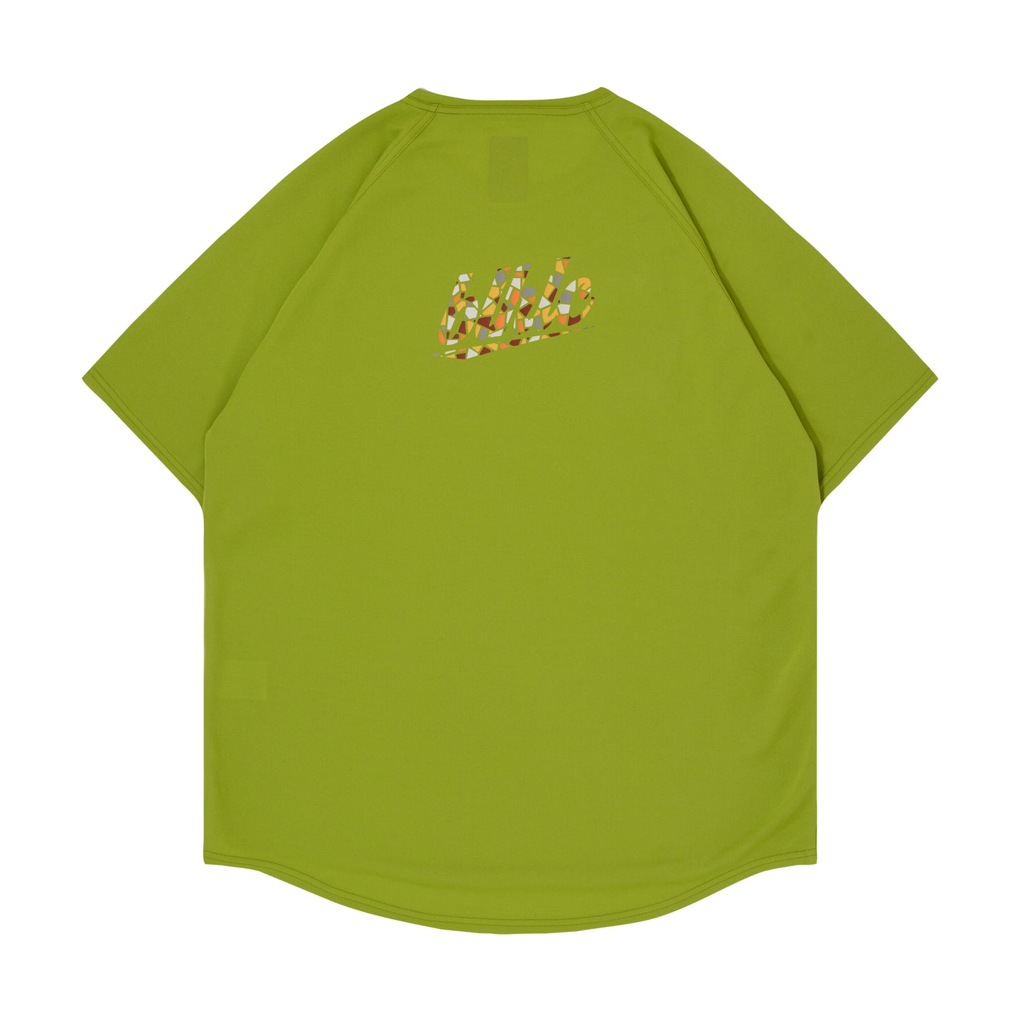 blhlc Back Print Cool Tee (lime/dry leaves mosaic)