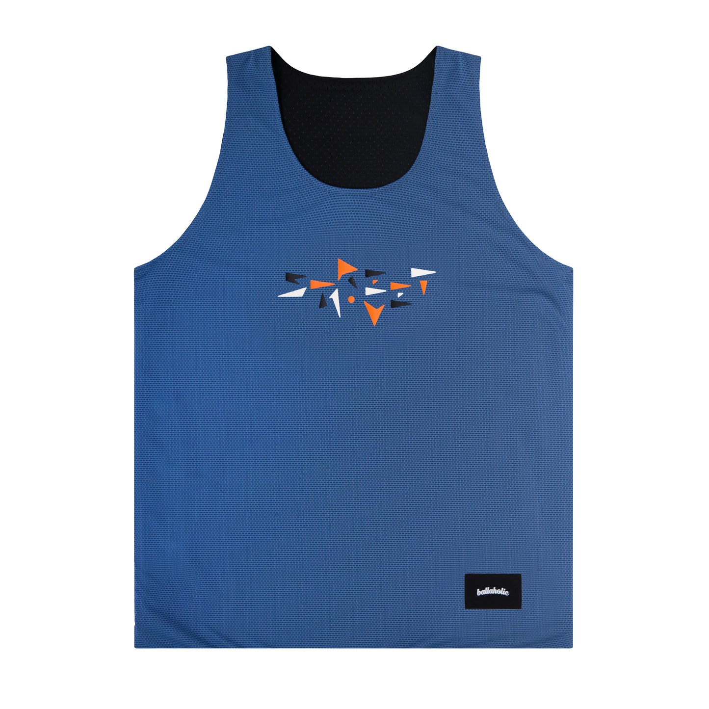 College Logo - STREETMOVE Mesh Reversible Tops (black/blue)