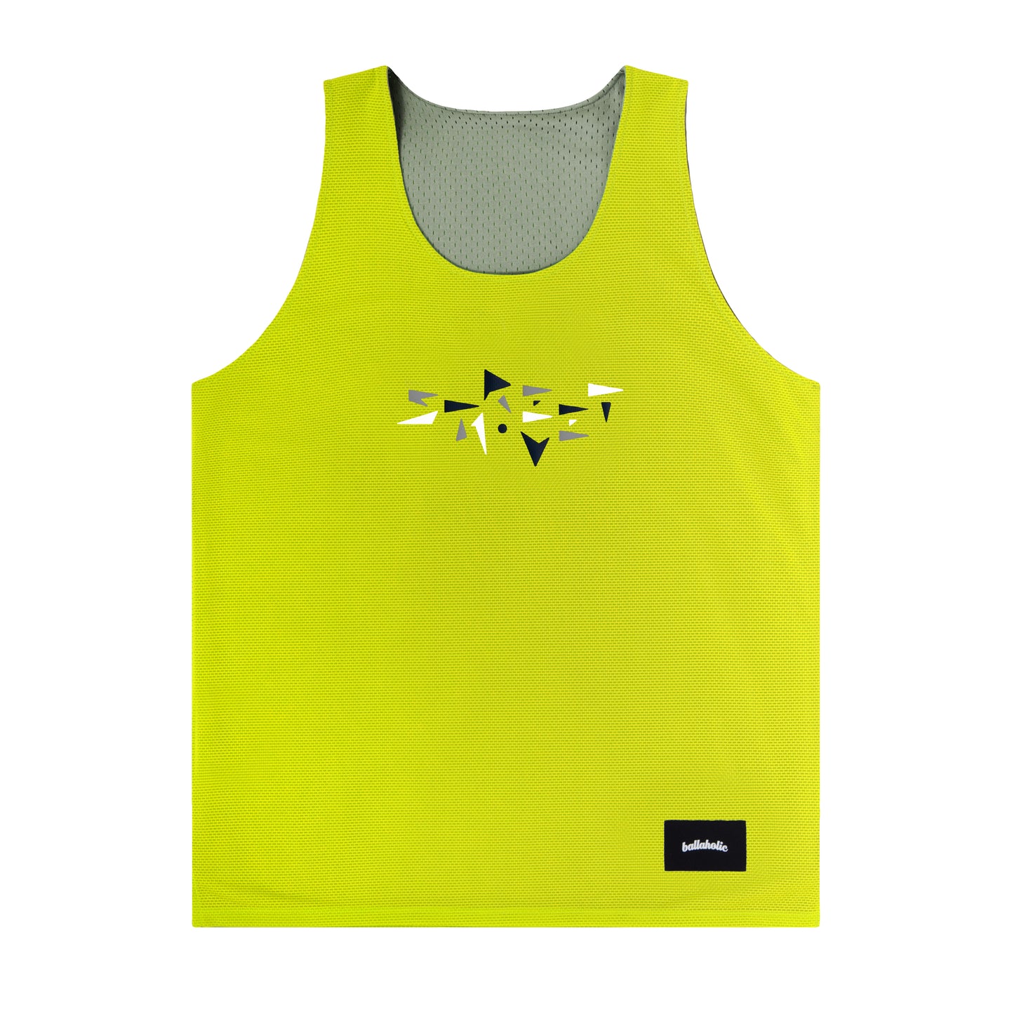 College Logo - STREETMOVE Mesh Reversible Tops (gray/lime)