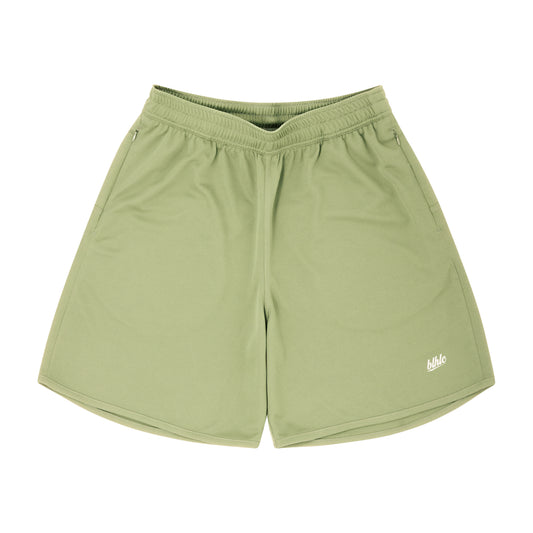 Basic Zip Shorts (sage green/off white)