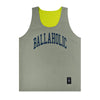 College Logo - STREETMOVE Mesh Reversible Tops (gray/lime)