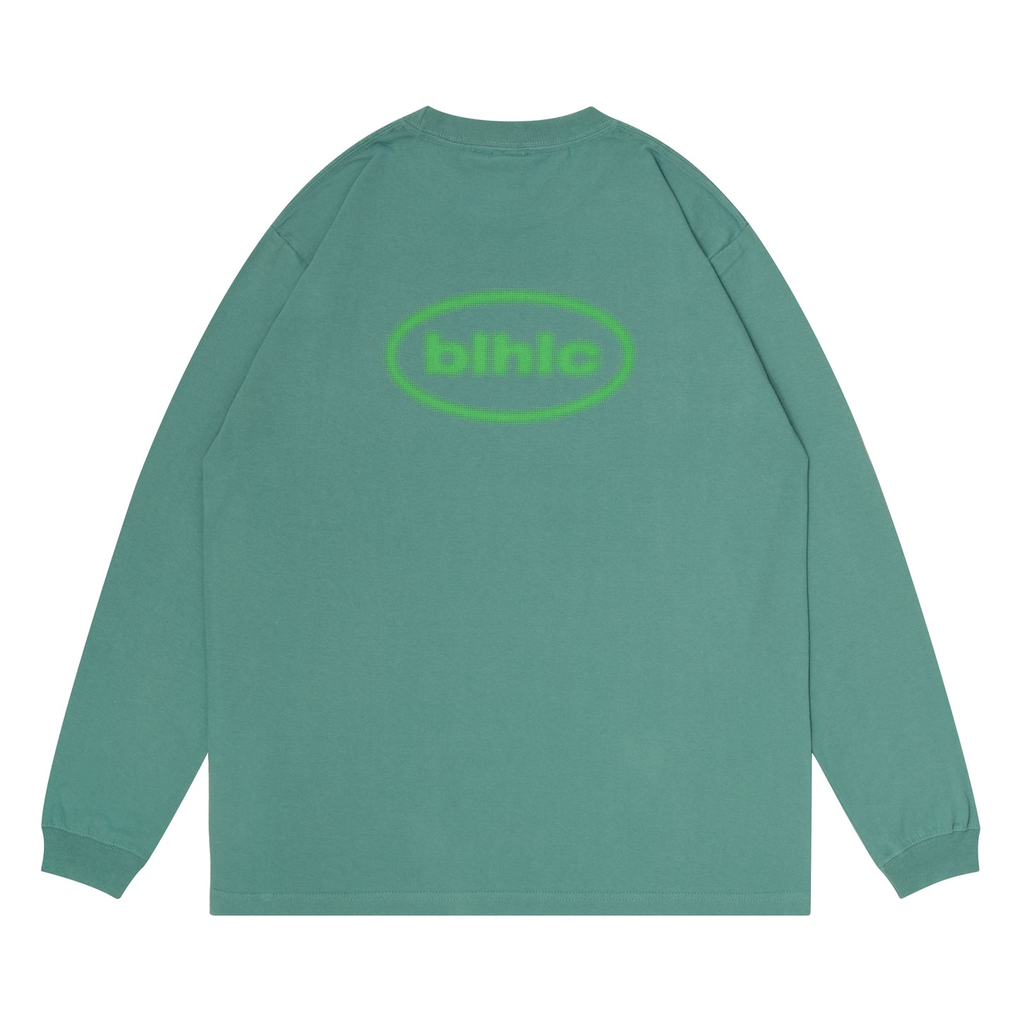 Halftone blhlc Oval Logo Long Tee (hazy green)