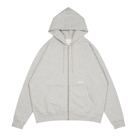 Small Logo Sweat Full Zip Hoodie (heather gray)