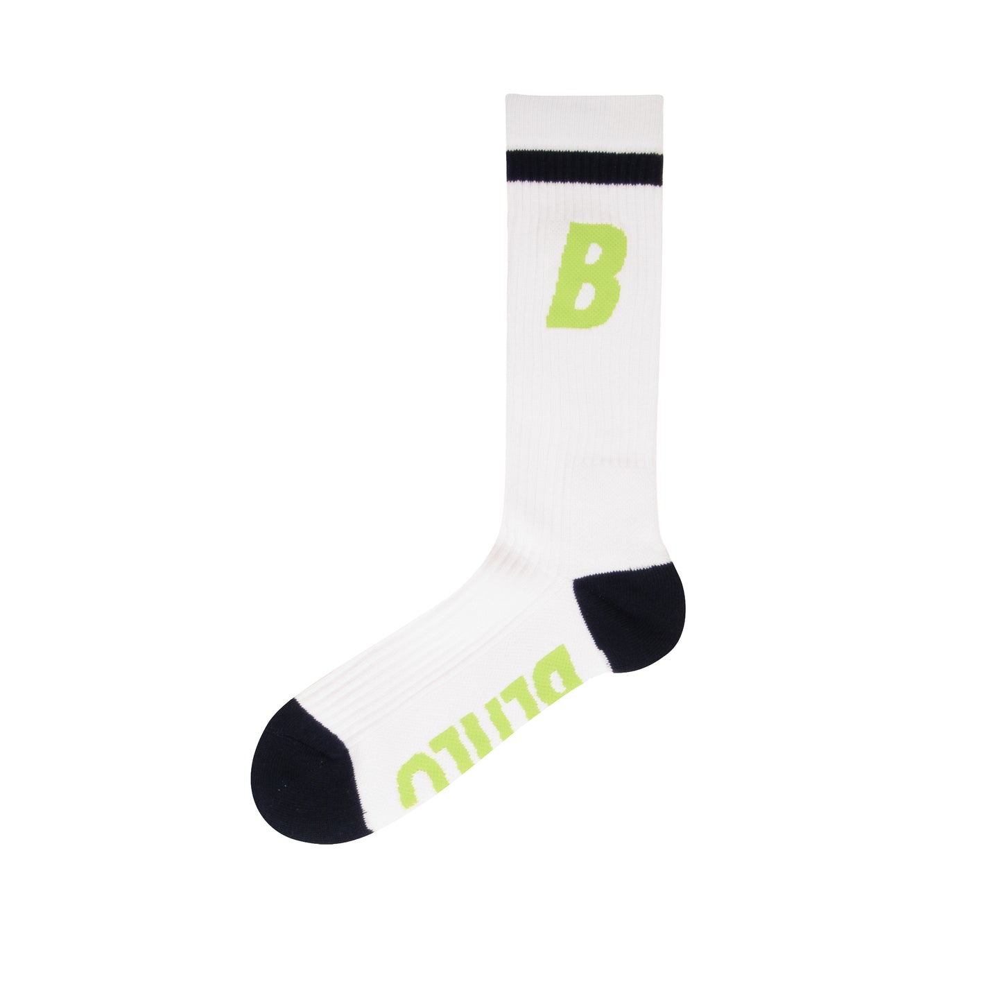 B Socks (white/light green/navy)