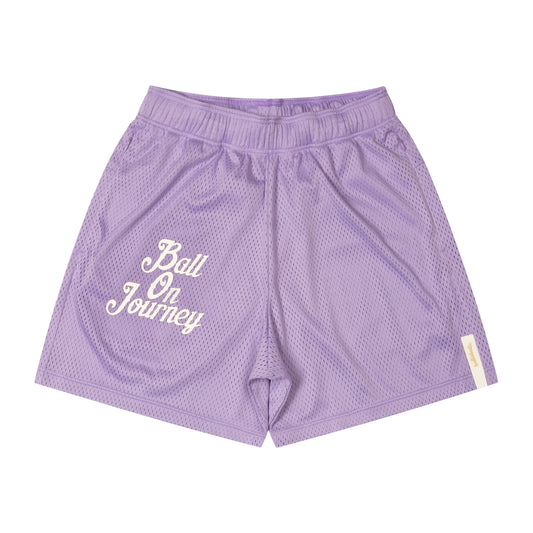 Ball On Journey Mesh Zip Shorts (lavender)
