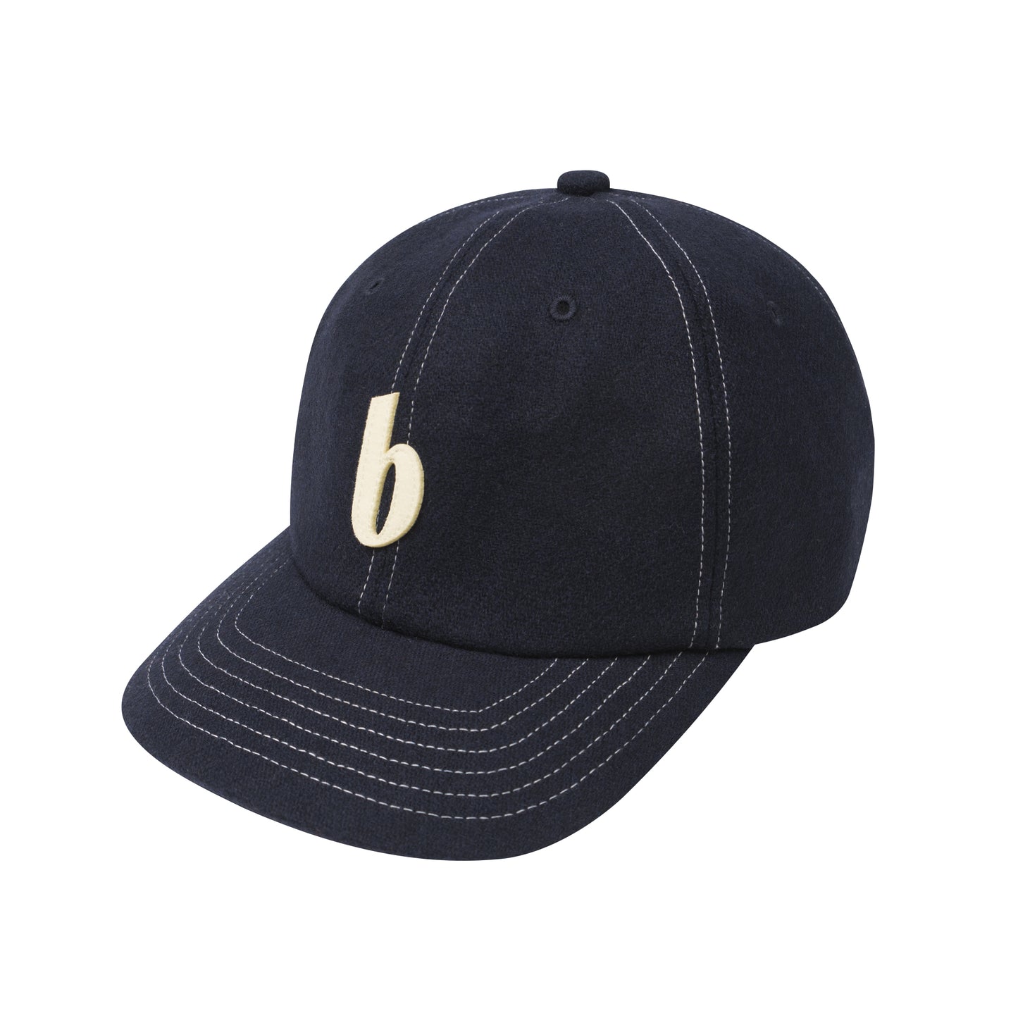 b 6P Wool Cap (navy)