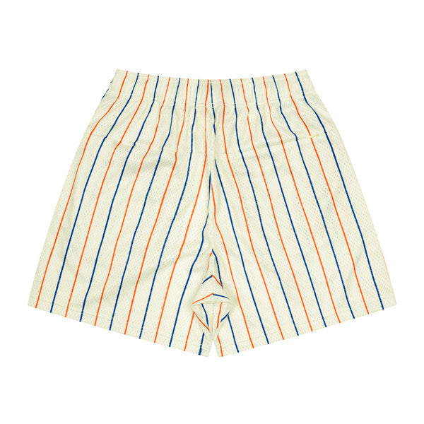 Stripe Mesh Zip Shorts (ivory/blue/orange) – ballaholic Online Shop