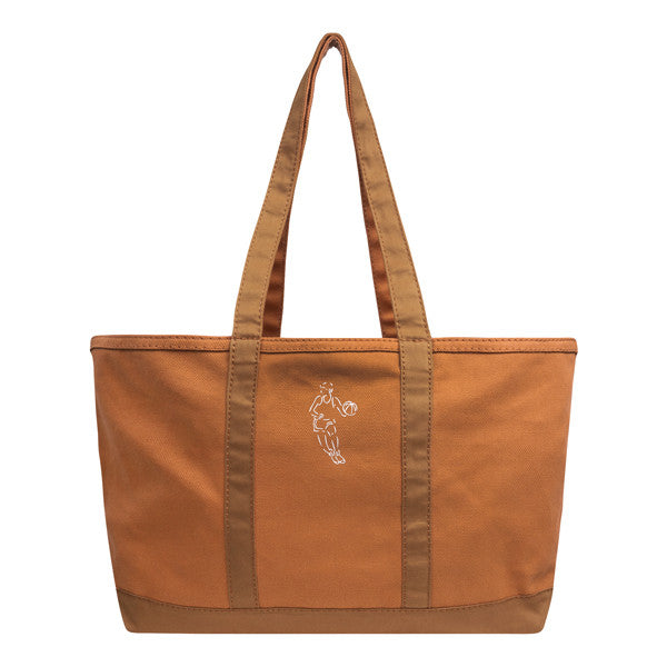 Pistol Logo Canvas Tote Bag (brown rust/brown) L