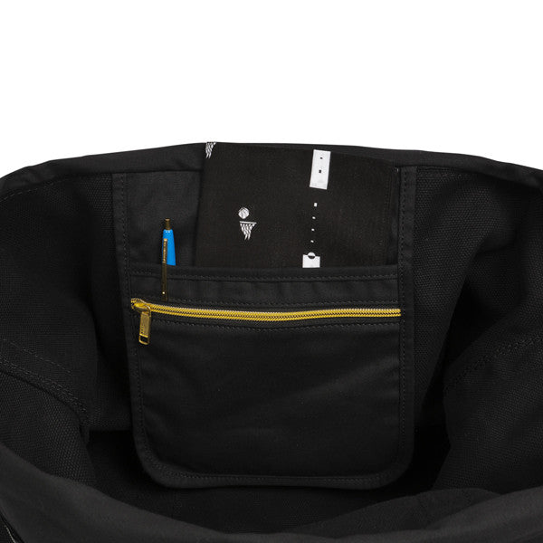 Pistol Logo Canvas Tote Bag (black/black) L