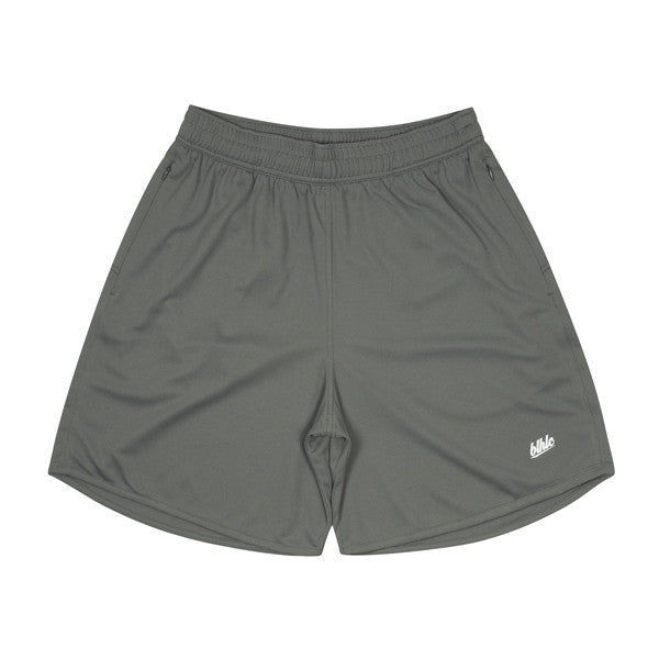 Basic Zip Shorts (charcoal gray/white) – ballaholic