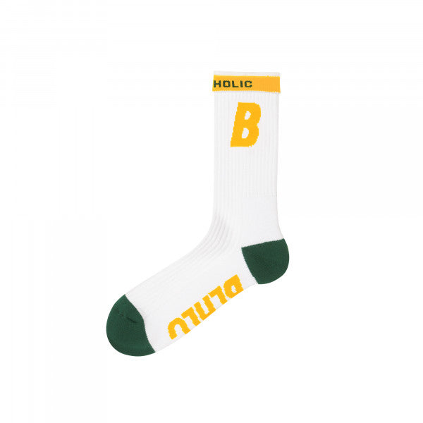 B Socks (white/yellow/dark green)