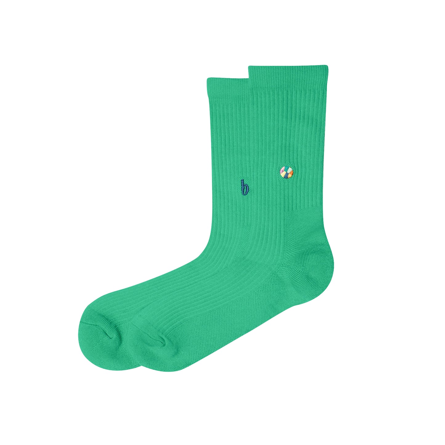 b 2-Pack Socks (white , green)